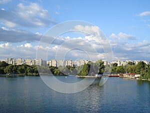 Tineretului park view in the summer